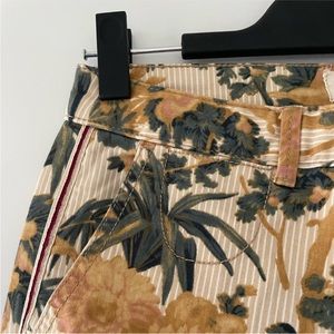 Anthropologie relaxed floral straight leg chino pants - size 27